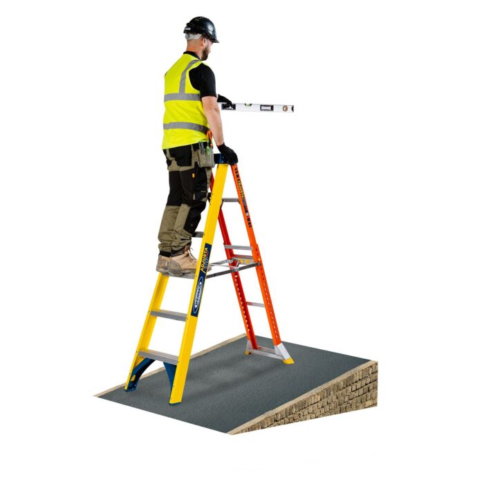 GRP WERNER AdjustaStep PRO® Stepladder 6 Tread - Image 3