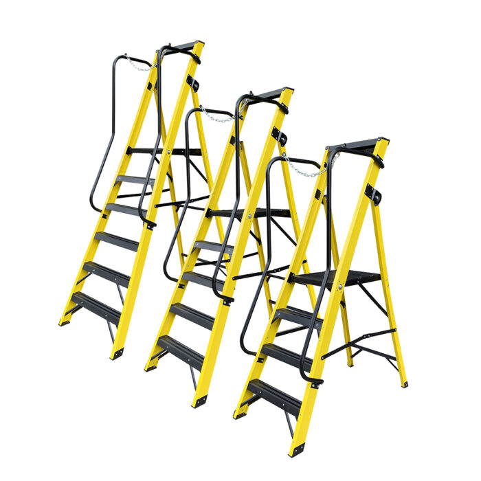 Fibreglass Steps with Handrail (5 Tread) - Image 2